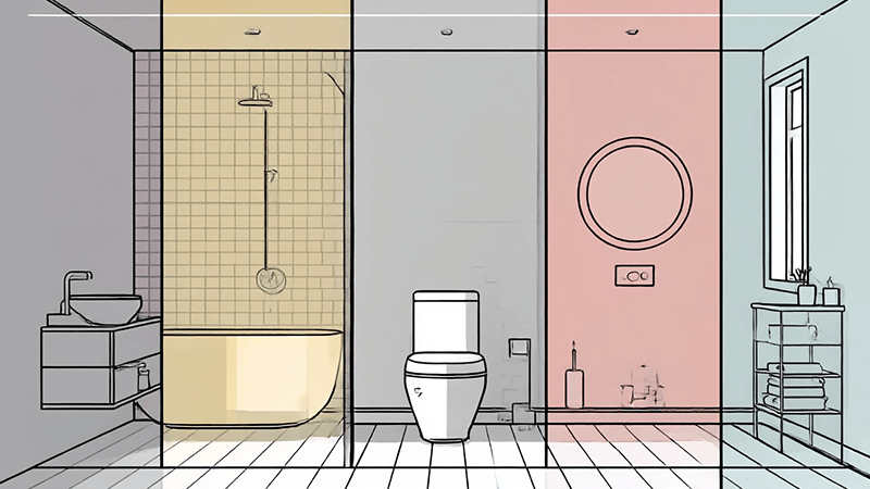 Bathroom IP Rating Zones Explained A diagram showing the different IP rating zones in a bathroom