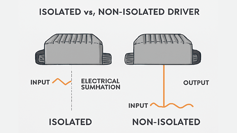 isolated versus non-isolated LED driver