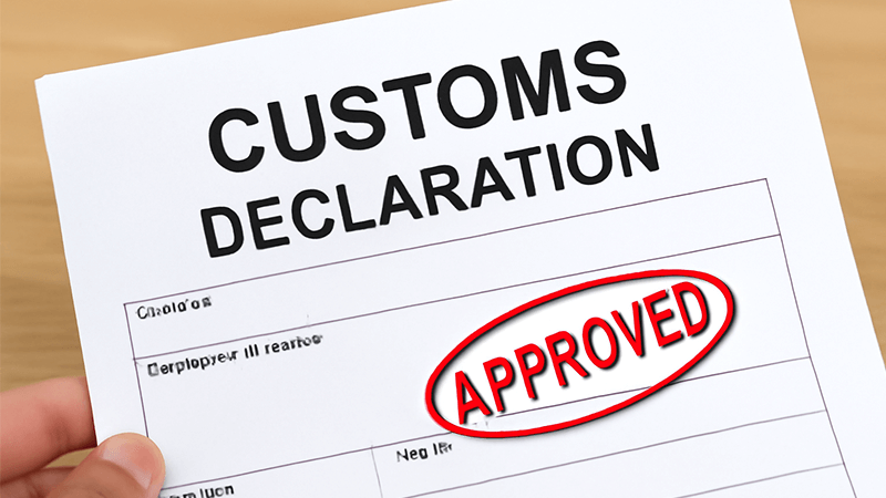 customs officer inspecting imported goods