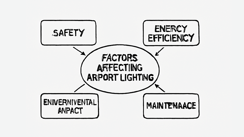 Diagram of factors affecting airport lighting