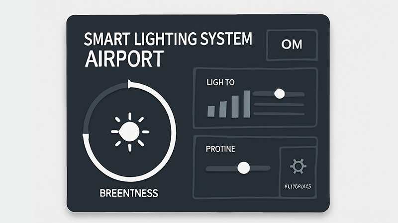 A control panel for a smart lighting system in an airport
