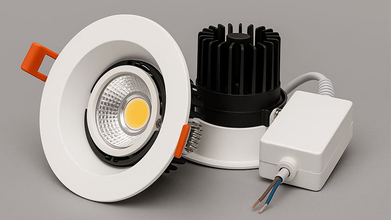 Internal components of a high-quality LED Downlight