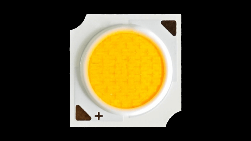 Close-up of a COB LED chip
