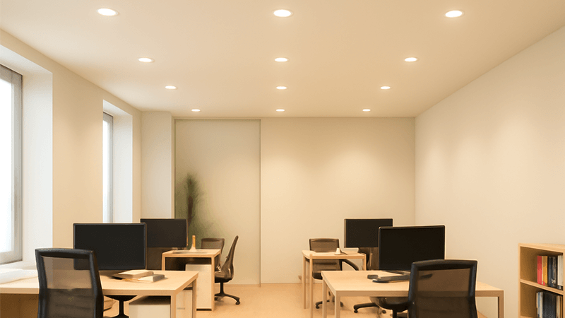 Office with comfortable, glare-free lighting