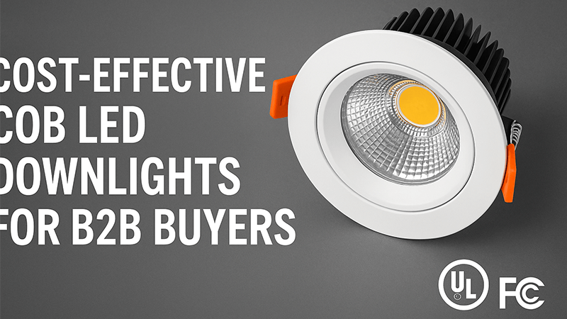 A high-quality COB LED Downlight with a black finish
