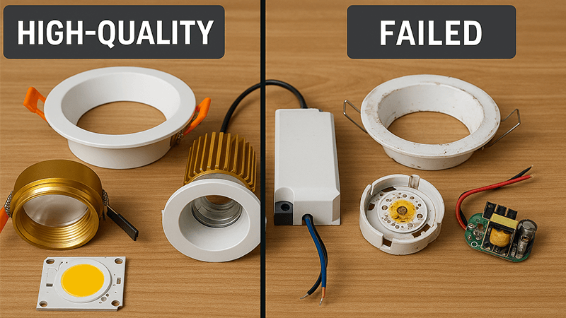A collection of high-quality COB LED downlights available in different finishes