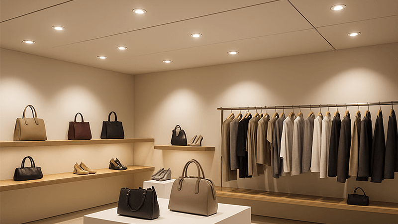 High-impact showroom lighting with COB LED downlights
