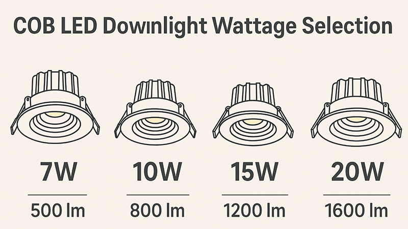 Choosing the right wattage for COB LED downlights