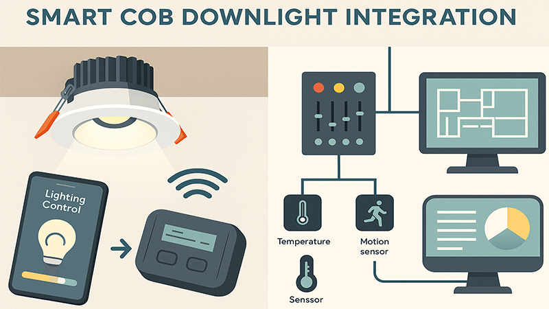 Smart COB LED Downlights with Building Control System Schematics