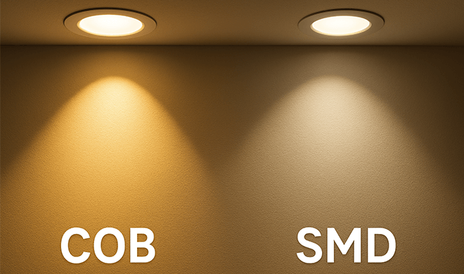 How COB LED Downlights Achieve Higher Lumen Density Than SMD Models?