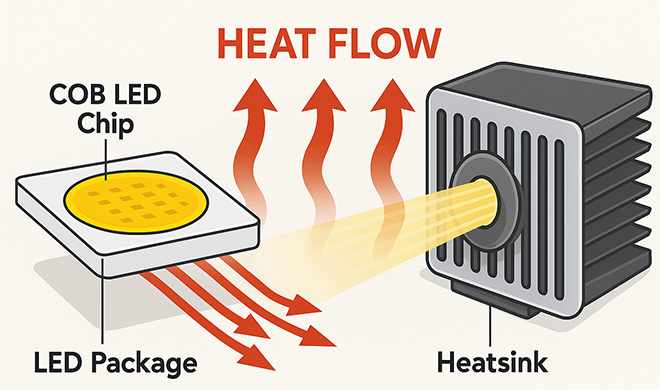 How COB Packaging Improves Heat Dissipation in LED Downlights?