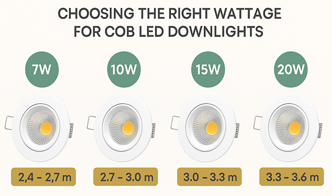 How to Choose the Right Wattage for COB LED Downlights in Large Projects?