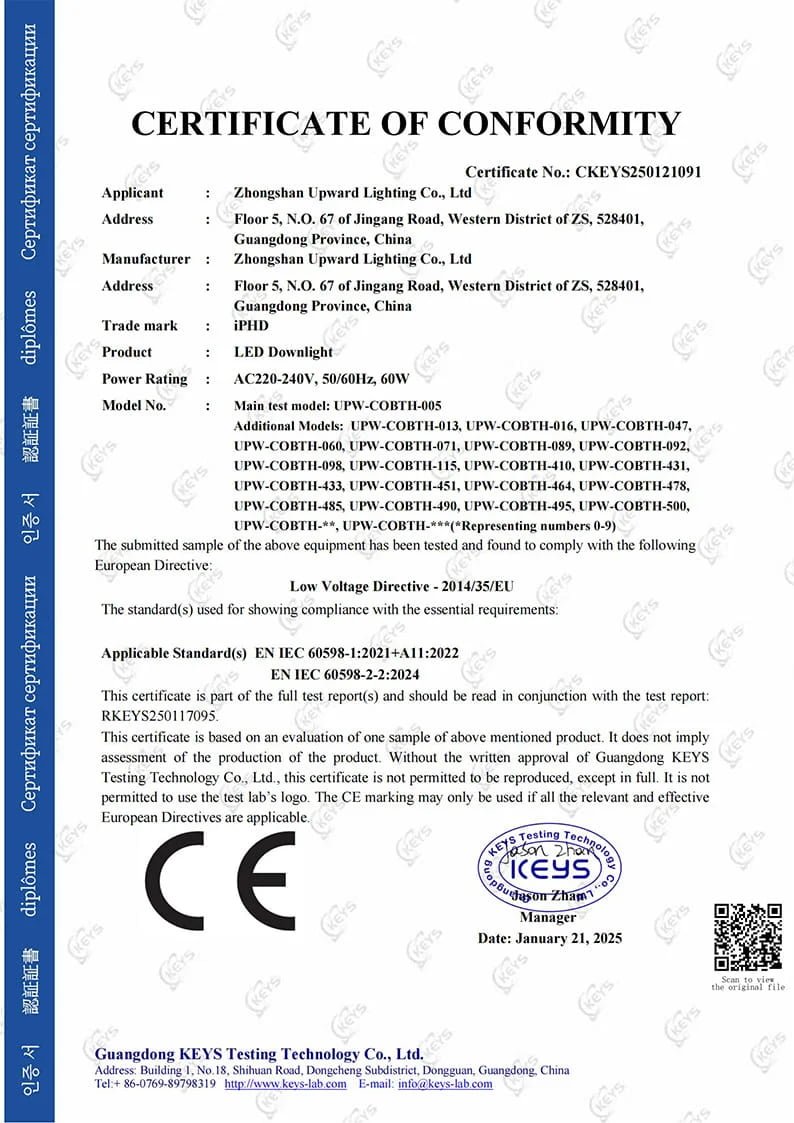 LVD (Low Voltage Directive) Certification