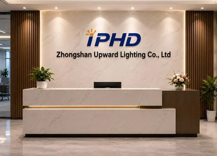 Upward Lighting factory floor showing LED downlight production