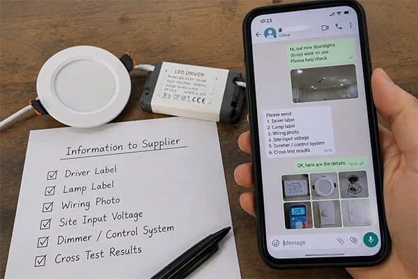 LED downlight after-sales troubleshooting communication