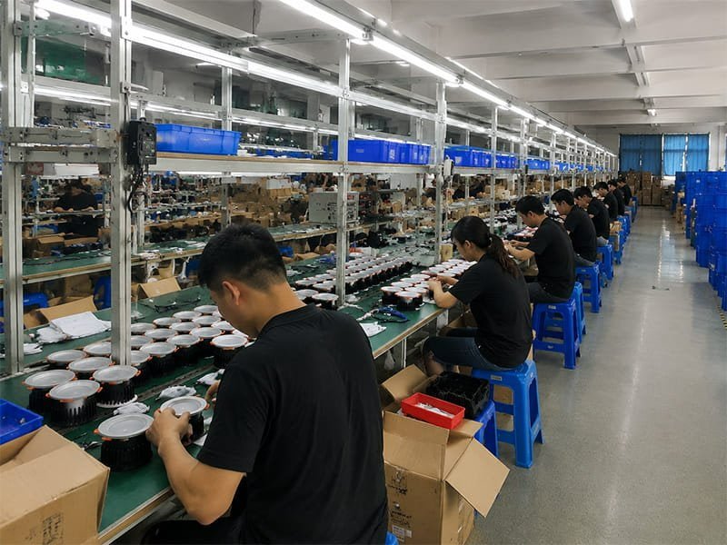 Upward Lighting Factory Production Floor -- Zhongshan China