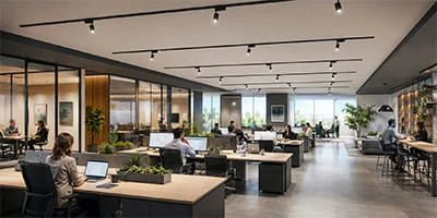 Office Spaces track lighting