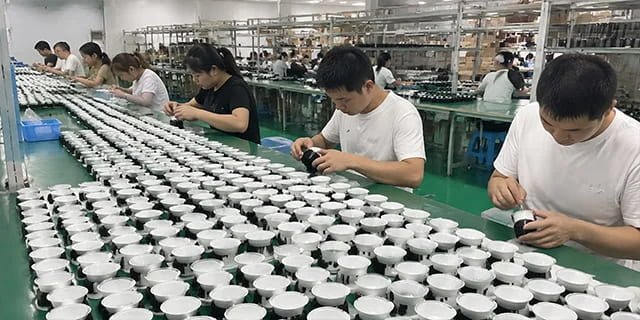 Upward Lighting - LED Downlight Manufacturing Facility Zhongshan China