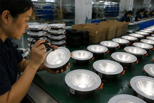 LED Downlight Mass Production Consistency LED downlight manufacturer in China mass production consistency inspection