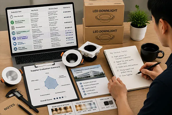 How to Choose an LED Downlight Supplier for Long-Term Partnership