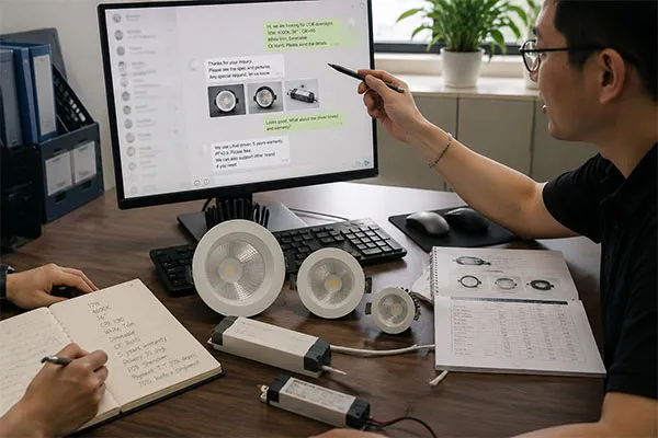 LED downlight supplier communication for OEM and project orders