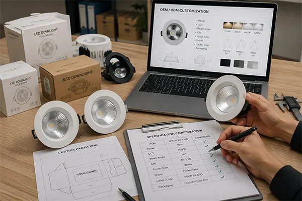LED downlight supplier OEM ODM customization for private label buyers