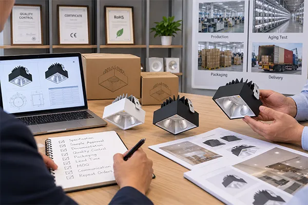 LED downlight products supplier evaluation for quality control, delivery, and procurement risk
