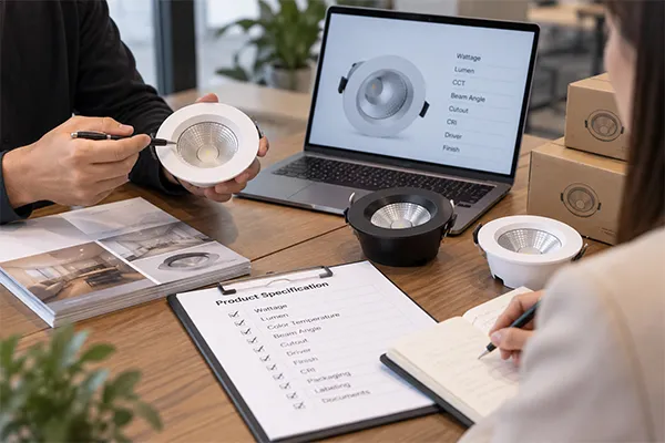 LED downlight specification confirmation Supplier support confirms LED downlight specifications for business growth