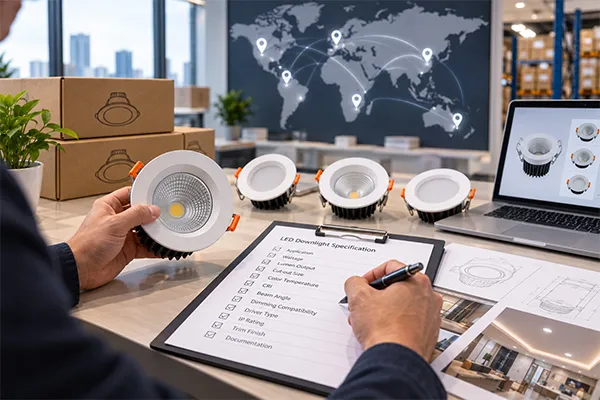 LED Downlight Specification Checklist for Distributors Global LED downlight distribution network specification checklist