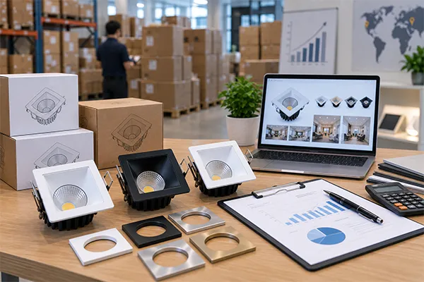 LED Downlight Inventory Risk Control Launch LED downlight products with small batch inventory planning and supplier evaluation