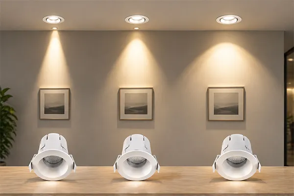 LED downlight beam angle glare control and lumen comparison