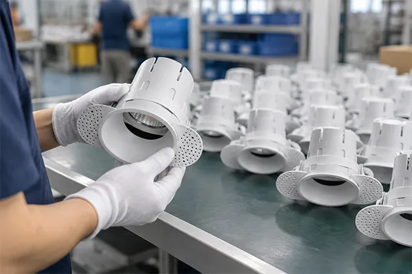 Premium LED downlight quality control and outgoing inspection process