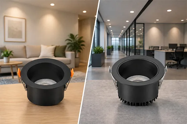Consumer lighting products versus professional LED downlight selection Consumer lighting products and professional LED downlight selection for commercial projects