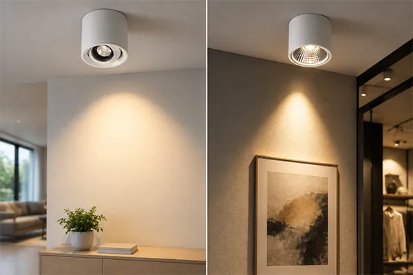 Selecting Lens or Reflector Downlights LED downlight with lens vs reflector selection by beam angle and ceiling height
