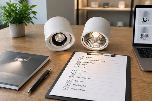 Downlight Supplier Evaluation Checklist LED downlight with lens vs reflector procurement checklist for buyers