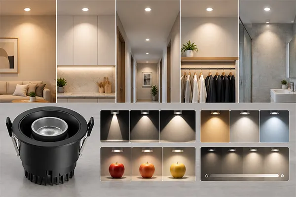 Selecting LED downlights specifications LED downlights beam angle CCT CRI and wattage selection guide
