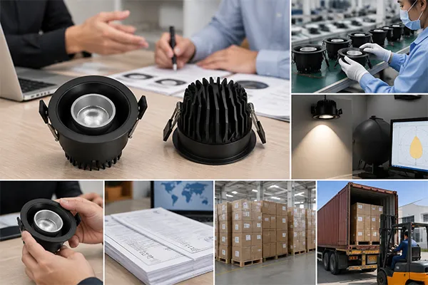 LED downlights supplier selection checklist LED downlights supplier evaluation for OEM ODM and quality control