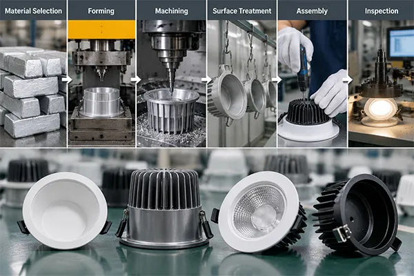 LED Downlight Housing Manufacturing Process Explained