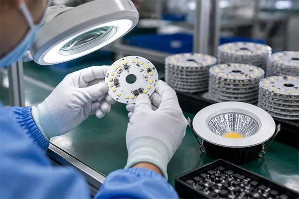 LED downlight PCB assembly inspection LED downlight PCB assembly inspection for electrical and thermal consistency