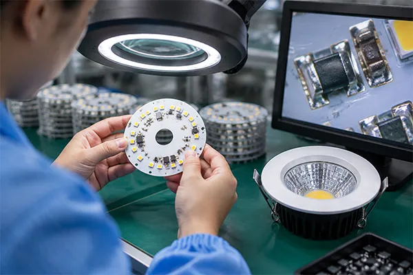 LED downlight PCB assembly solder joint inspection PCB assembly solder joint inspection for LED downlight reliability