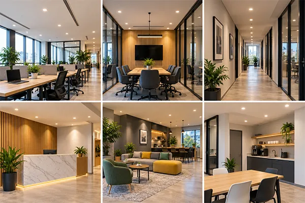 Coworking space downlight zone planning Zone planning for LED downlights for coworking spaces