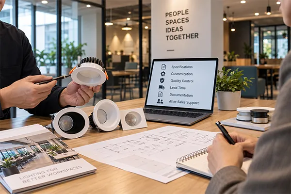 LED downlight supplier evaluation checklist Supplier evaluation for LED downlights for coworking spaces