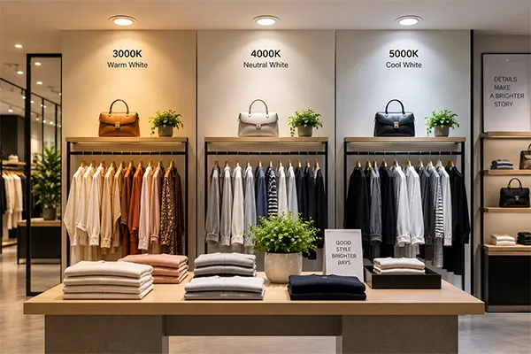 Retail LED downlights with color temperature and CRI options LED downlights for retail store lighting design with high color rendering