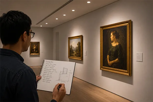 Artwork viewing task for LED downlights for art display applications