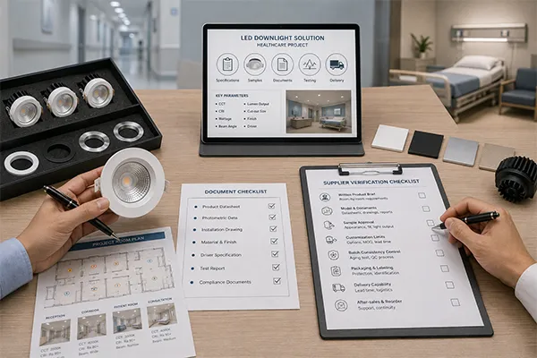 Healthcare downlight supplier verification Verifying LED downlight solutions for healthcare facilities before procurement
