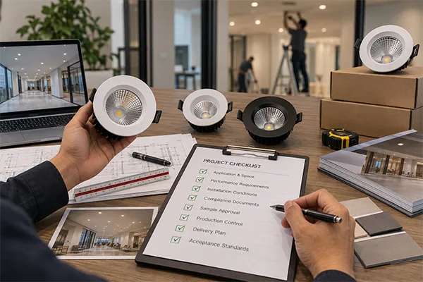 Commercial LED Downlight Project Checklist: What Should Buyers Confirm Before Ordering?