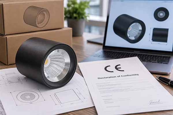 CE certification requirements for LED downlights and declaration of conformity