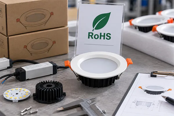 LED downlight RoHS component and document review RoHS compliance for LED downlights component review
