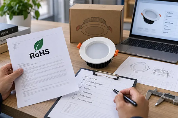 RoHS document checklist for LED downlight importers RoHS compliance for LED downlights supplier document checklist