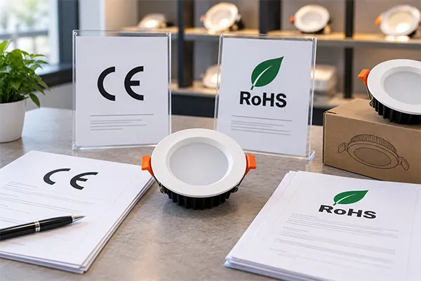 CE and RoHS document review for LED downlights CE and RoHS compliance for LED downlights comparison